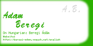 adam beregi business card